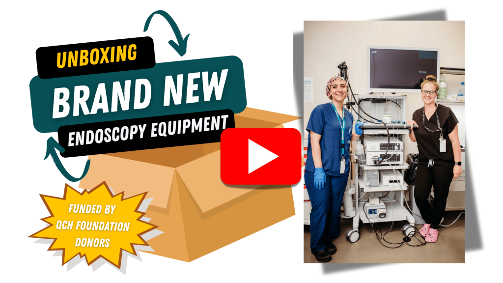 Thumbnail image showing QCH staff unboxing state-of-the-art endoscopy equipment, part of a donor-funded upgrade to hospital care.